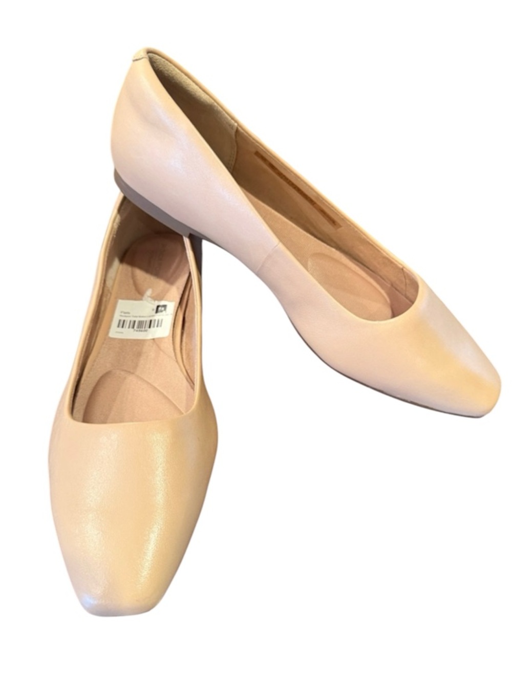 Rockport Women’s Total Motion Leather Comfort Flats Nude/Tan Size 7.5 NEW